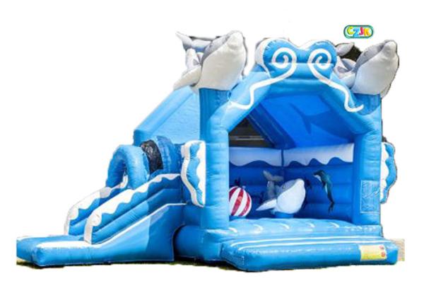 Cheap Adult Size Bounce House Inflatable Dolphin Bouncer Jumping Bouncy Castle for sale