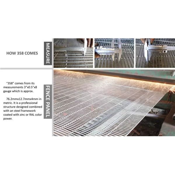 Sustainable 358 Welded Mesh , Galvanized Steel 358 Mesh Panels Easily Assembled