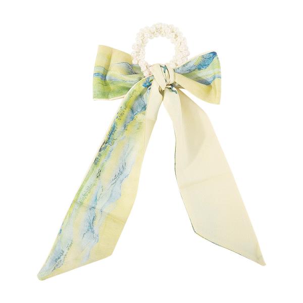 Cheap Sweet fresh streamer Hair Tie Pearl bow hair accessories for sale