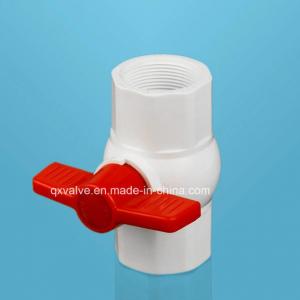 China Fixed Structure PVC Butterfly Handle White Color Socket Ball Valve for Agriculture on sale