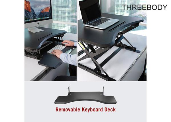 Cheap Mdf Density Board Height Adjustable Standing Desk , Home Stand Up Computer Desk for sale