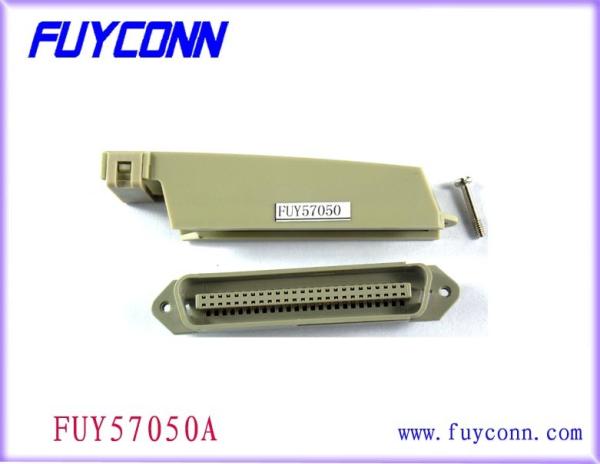 Cheap 90 degree Plastic hood Connector, Champ Centronic Solder 50 Pin Male Connectors for sale