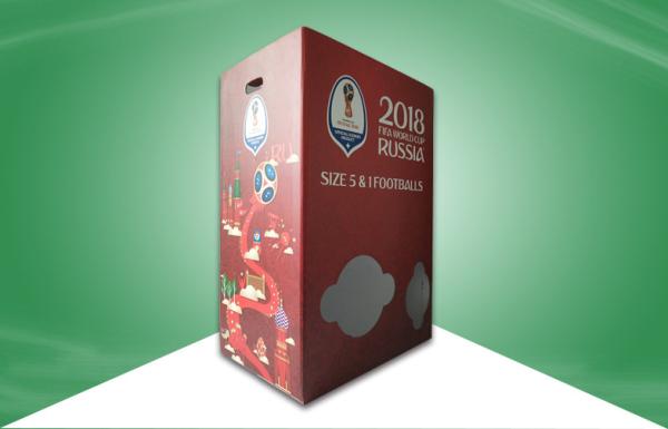 Cheap World Cup Football Cardboard Dump Bins Displays Different Sizes With Divider for sale