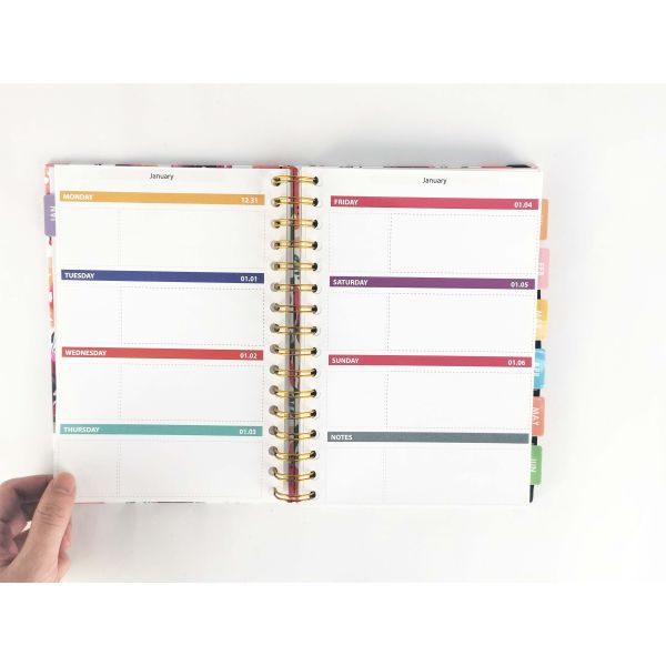 Custom Floral A5 Offset Paper Composition Spiral Notebook with 40-80 Inner Pages