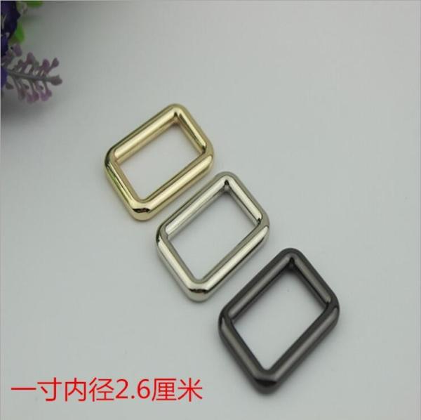 Cheap Wholesale supplies handbag hardware 26 mm metal square gold messenger buckle for sale