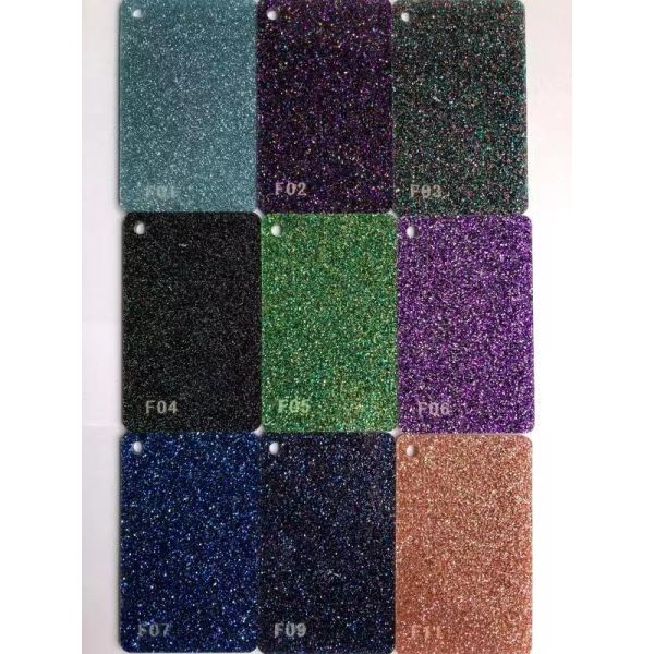 3MM Thick Dark Gray Glitter Acrylic Sheets Home Handbag Gift Box Light Decoration