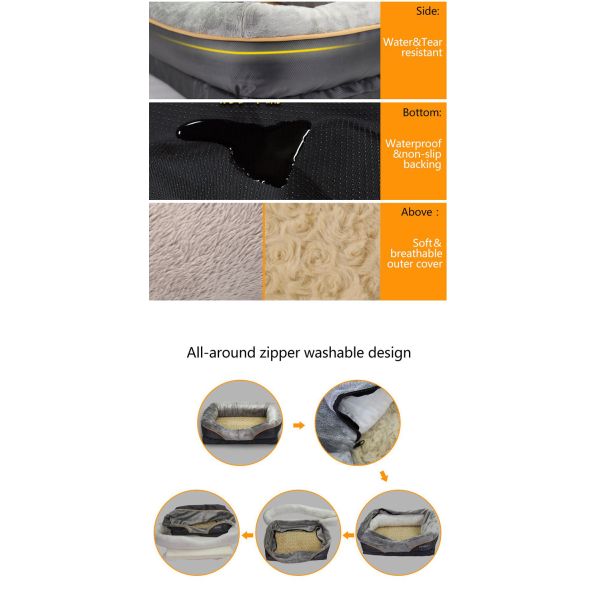 35D SGS Silentnight Orthopedic Dog Bed Couch With Zipper