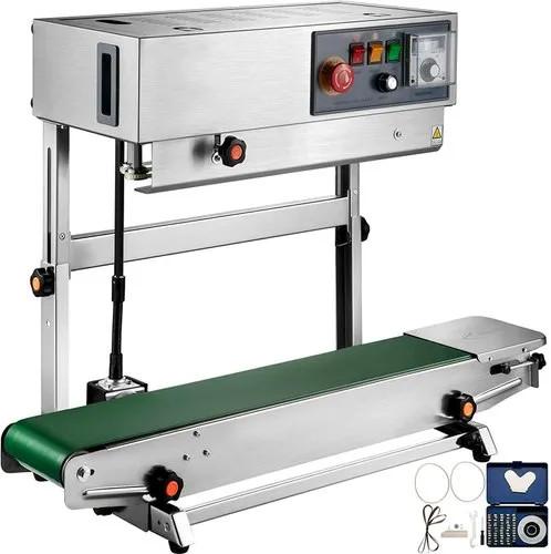Cheap 0.6Mpa Automatic Plastic Sealing Machine , PLC Continuous Band Sealer Horizontal for sale