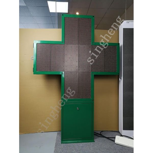 Multi Language Led Pharmacy Cross Display 5m - 30m Viewing Distance Top Grade
