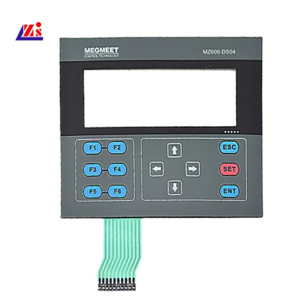 Cheap Transparent Window Flat LED Membrane Switch Keyboard for sale