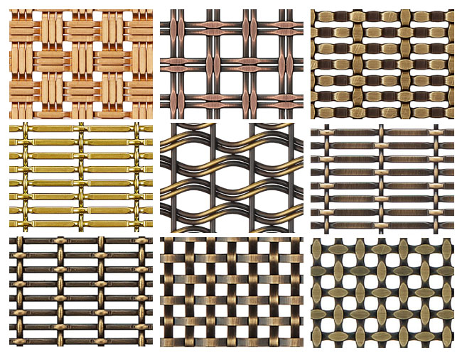 Lock Crimped Decorative Woven Wire Mesh Eco Facade Architectural Screen Walls