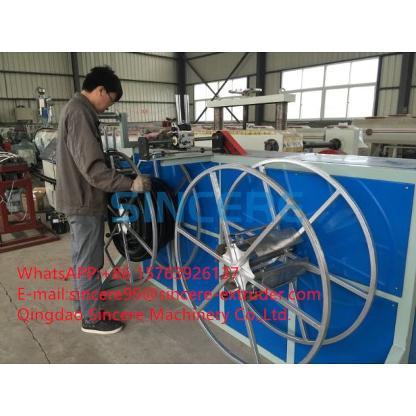 Plastic PP PA HDPE Single Wall Corrugated Pipe production line