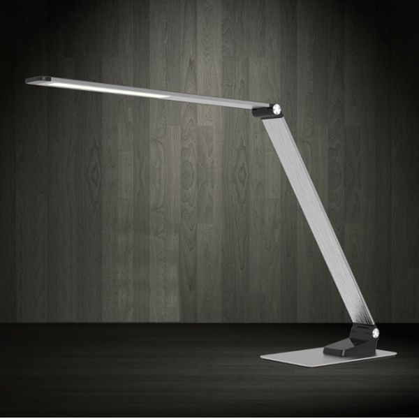 Memory Function Wireless LED Table Lamp 9W 2500Lux Luminous Dark Gray / Silver