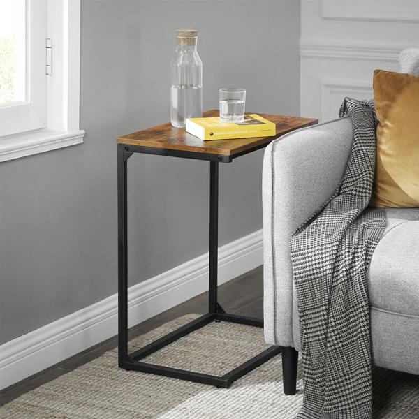 Cheap C-shaped End Table Furniture, Particleboard Side Table, Industrial Side Table for Home, LNT52BX for sale