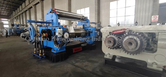 12mm Nip 21.8m/Min Open Mill Rubber Mixing Two Roll Rubber Mixer Machine