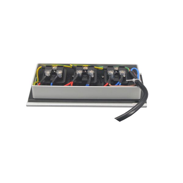Sliding Cover Embedded Receptacle Desktop Power Outlet