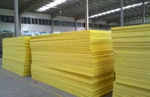 China 50mm Flame Resistant Glass Wool Pipe Insulation For External Walls on sale