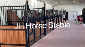 Best Customized Size 14 Foot Horse Stall Fronts Infill Bamboo Steel Frame wholesale