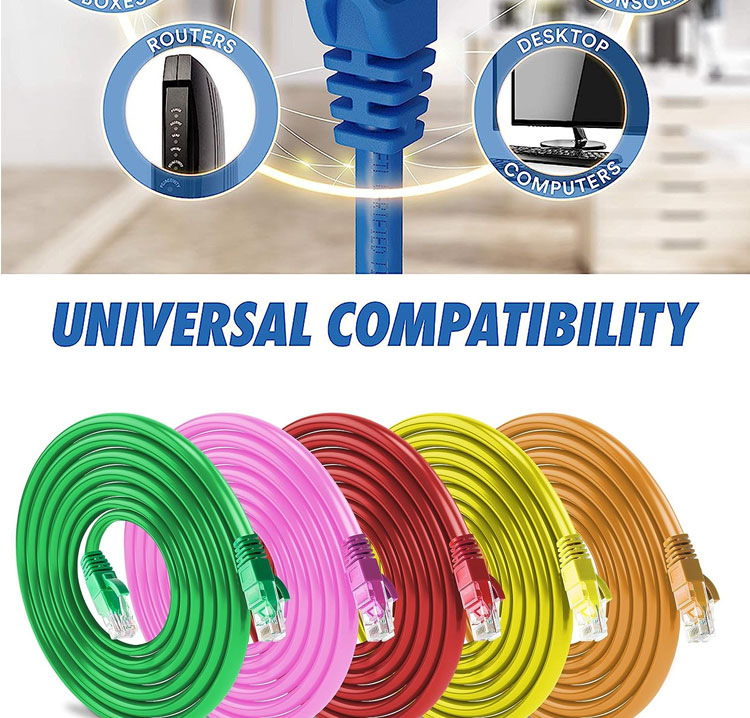 OEM High Quality Pure Cooper Shield FTP UTP STP SFTP Cat5 Cat5e Cat6 Cat6a Cat7 Cat8 RJ45 Ethernet Patch Lan Network Cable