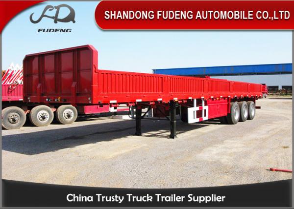 Cheap Flatbed type side wall semi trailer and Container truck trailer for sale for sale