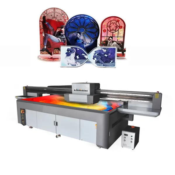 High Speed Large Format UV Flatbed Printer for Glass Metal Plastic