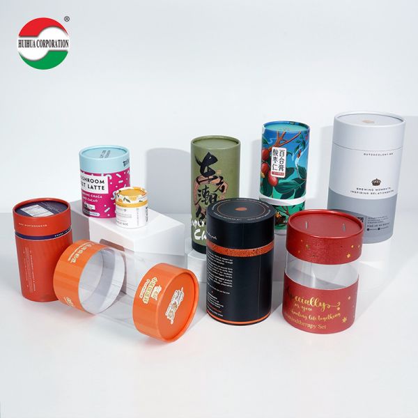 Custom Transparent Paper Tube Packaging with PVC Window for Cosmetics
