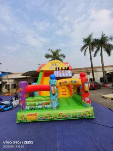 China Fun Park Dry Inflatable Bouncy Slides With Candy Shop Theme on sale