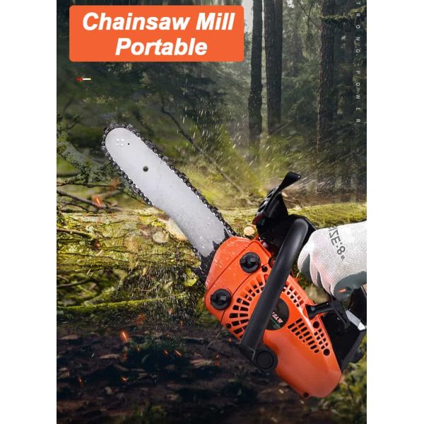 700W 2 Stroke Gas Powered Chain Saw 25cc For Trees Firewood Cutting