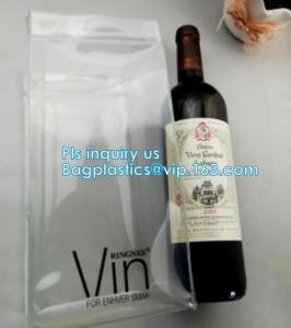 China Ice gel pack PVC Can bottle wine cooler bag, Promotional PVC Ice bag for wine, recyclable clear tall PVC wine ice bag on sale
