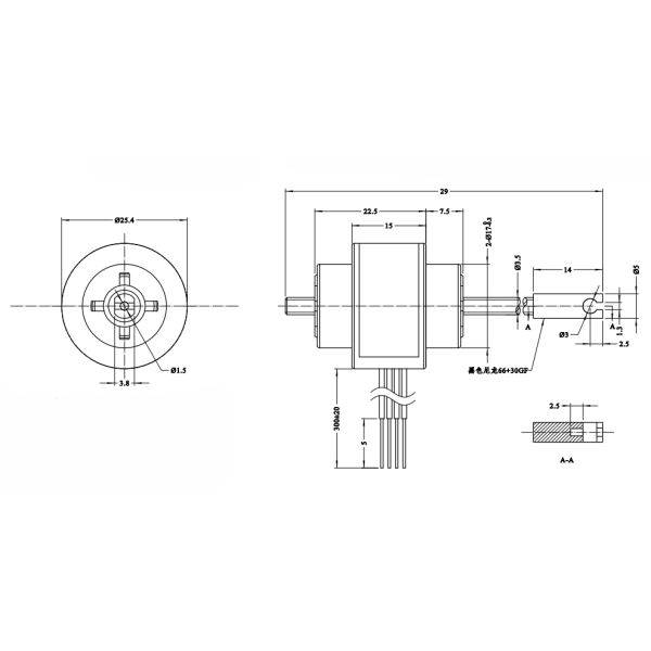 Custom Shaft Linear Stepping Motor 15 Degree Step Angle 12V 25mm Diameter