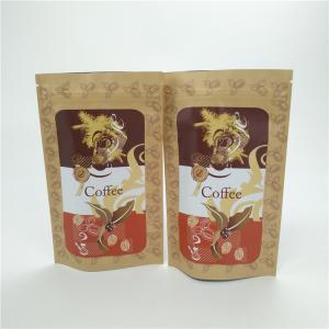 China Kraft Paper Package Manufacturing Wholesale Coffee Bag Resealable Bags With Logo on sale