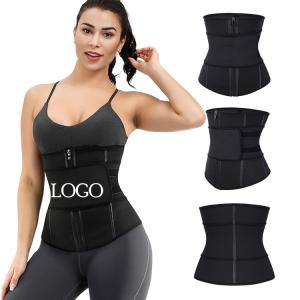 Best Double Layered Waist Trainer Corset HEXIN 7 Steel Boned Zipper Belt for Abdomen Strengthening wholesale