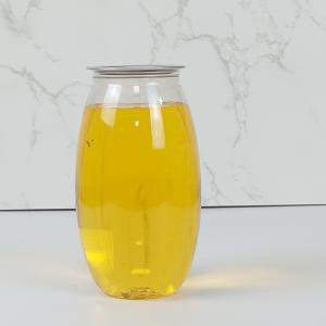 Best Olive Shape Juice Plastic Storage Bottles 500ml Clear PET Container Jars wholesale