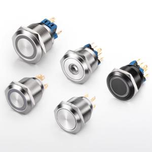 China 12mm 16mm 19mm 22mm 25mm 28mm 30mm 40mm Push Button Switch Latching Momentary Illuminated Waterproof Button Switch on sale