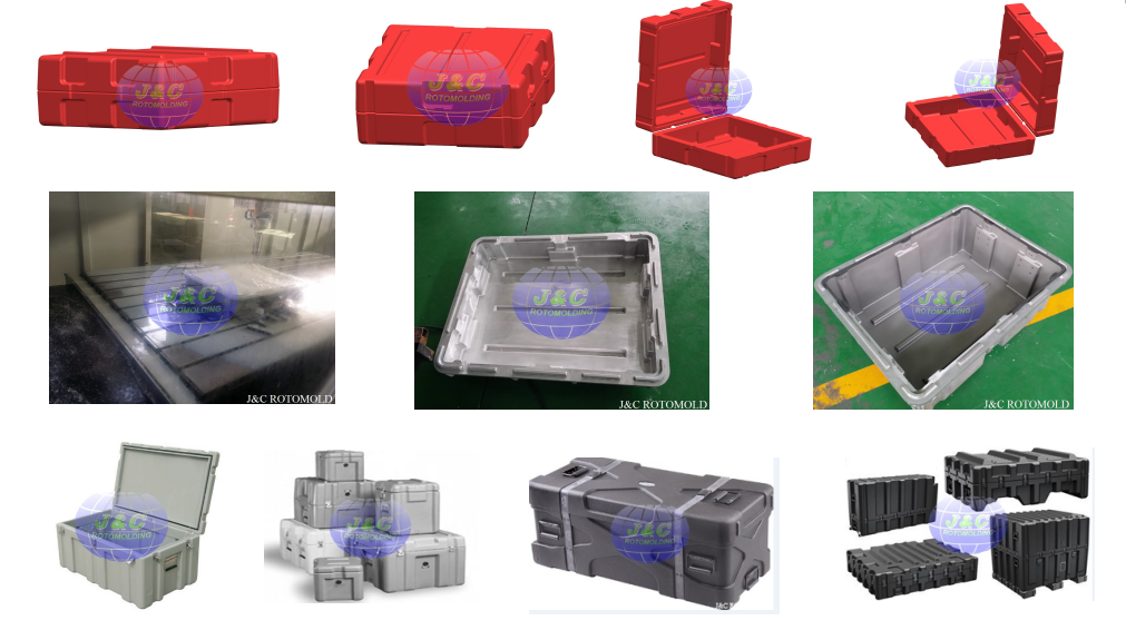 OEM Service Rotational Mold Tool Cases , Rotational Casting Military Boxes