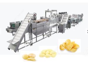 China Industrial Automatic Potato Chips Making Machine Electric Heating With High Capacity 200kg/H on sale