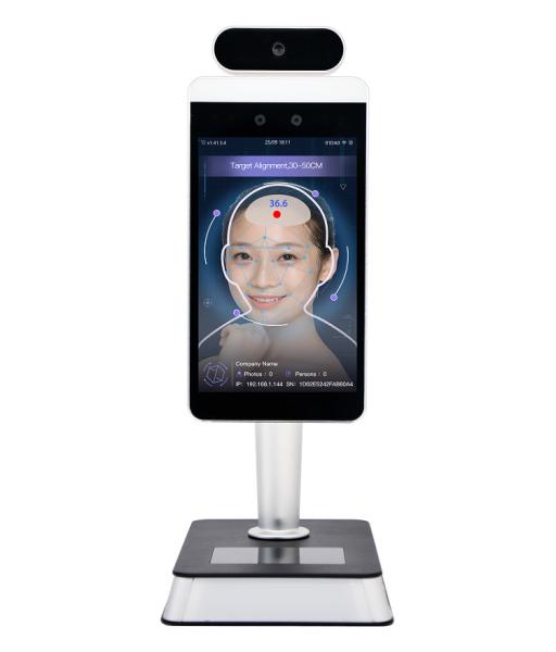Cheap 8 Inch 3D face recognition thermometer terminal Time Attendance System for sale