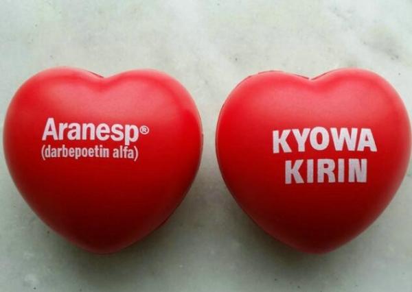 Cheap Pu Foam Stress Ball Heart Shape Promotional logo printed anti stress balls safe, non-toxic gift items branding items for sale