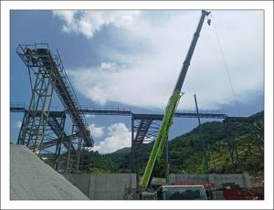 China Mobile Powder Bulk 1000mm Horizontal Belt Conveyor on sale