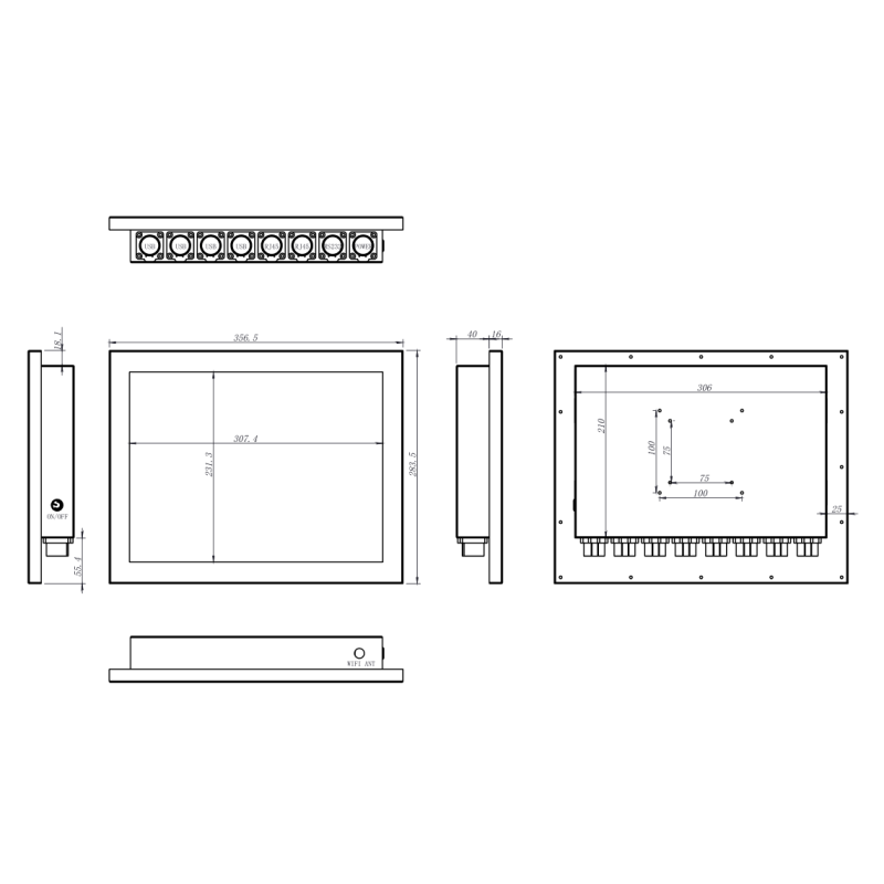 Industrial Sunlight Readable Touch Screen Computer Intel® Core I5-3337U CPU