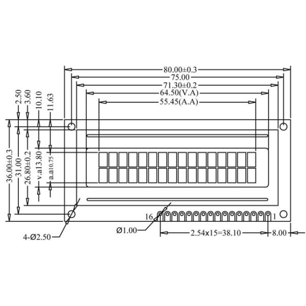 I2C Interface 16x2 Character LCD Display Blue 5V 4 Pins Number