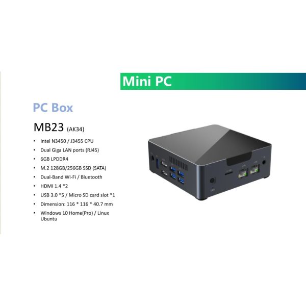 Mini PC Box Mini Desktop PC Dual - Band Wi - Fi / Bluetooh