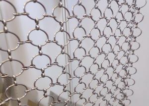 Best Gold Fireproof Chainmail Ring Mesh Curtain 3.8mm-50mm Aperture wholesale