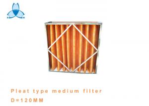 Best Metal Frame Pleat Type Medium Pre Air Filter Large Air Flow Low Pressure wholesale