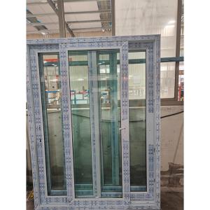 China Sliding Doors Triple Glazed Hurricane Impact Pvc Profile Upvc Door Frame on sale
