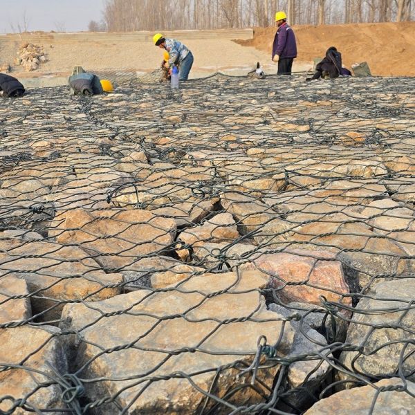 Easy Installation Woven Iron Wire Mesh Gabion Box 100mm X 80mm For Retaining Wall Construction Projects