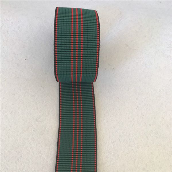 High Elasticity Webbing Straps For Lawn Chairs Blue With 5 Red Lines