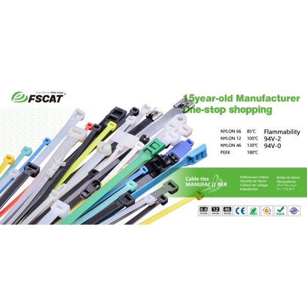 Self Locking Colour Cable Ties Custom Nylon66 Zip Tie 2.5*100mm
