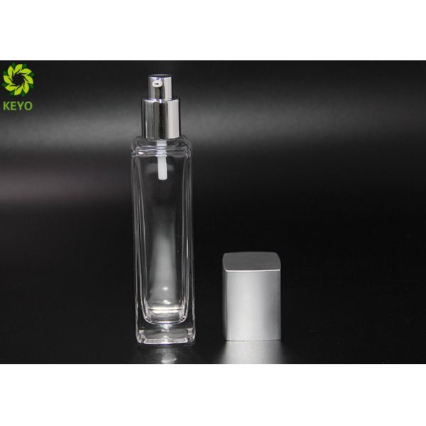 120ml Glass Moisturizing Lotion Pump Bottle With Electroplating Silver Pump Cap