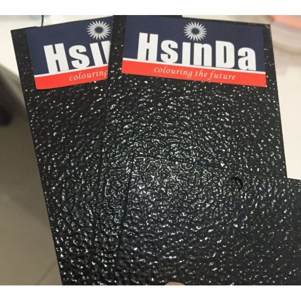 Epoxy Polyester RAL9005 Wrinkle Texture Static Powder Coating Black Shagreen Big
